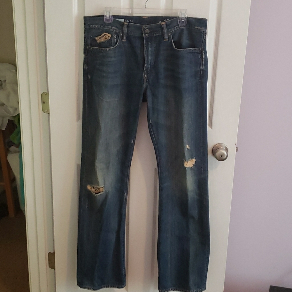 Distressed Gap jeans